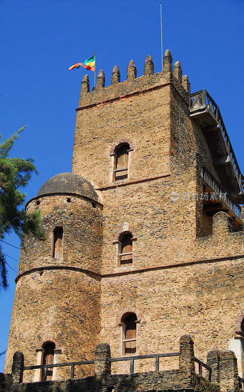 Gondar，埃塞俄比亚，Fasil Ghebbi, Fasilidas城堡，联合国教科文组织世界H